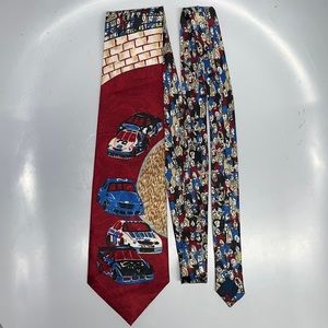 Renaissance Race Track Cars Automobile Racing Sport Novelty Men’s Neck Tie